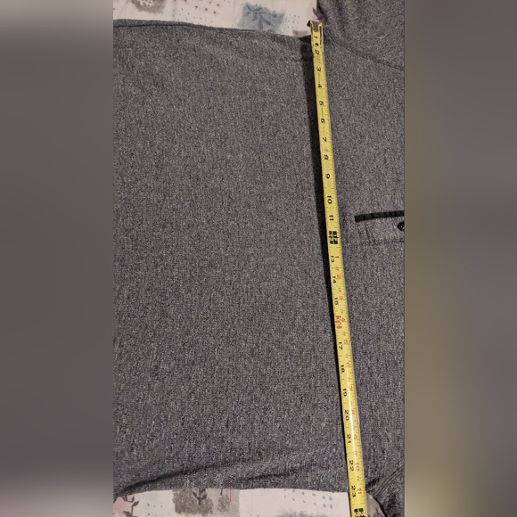 *George Men's Thermal Long Sleeved Shirt Grey 1/4 Button Pullover Large - Picture 6 of 8